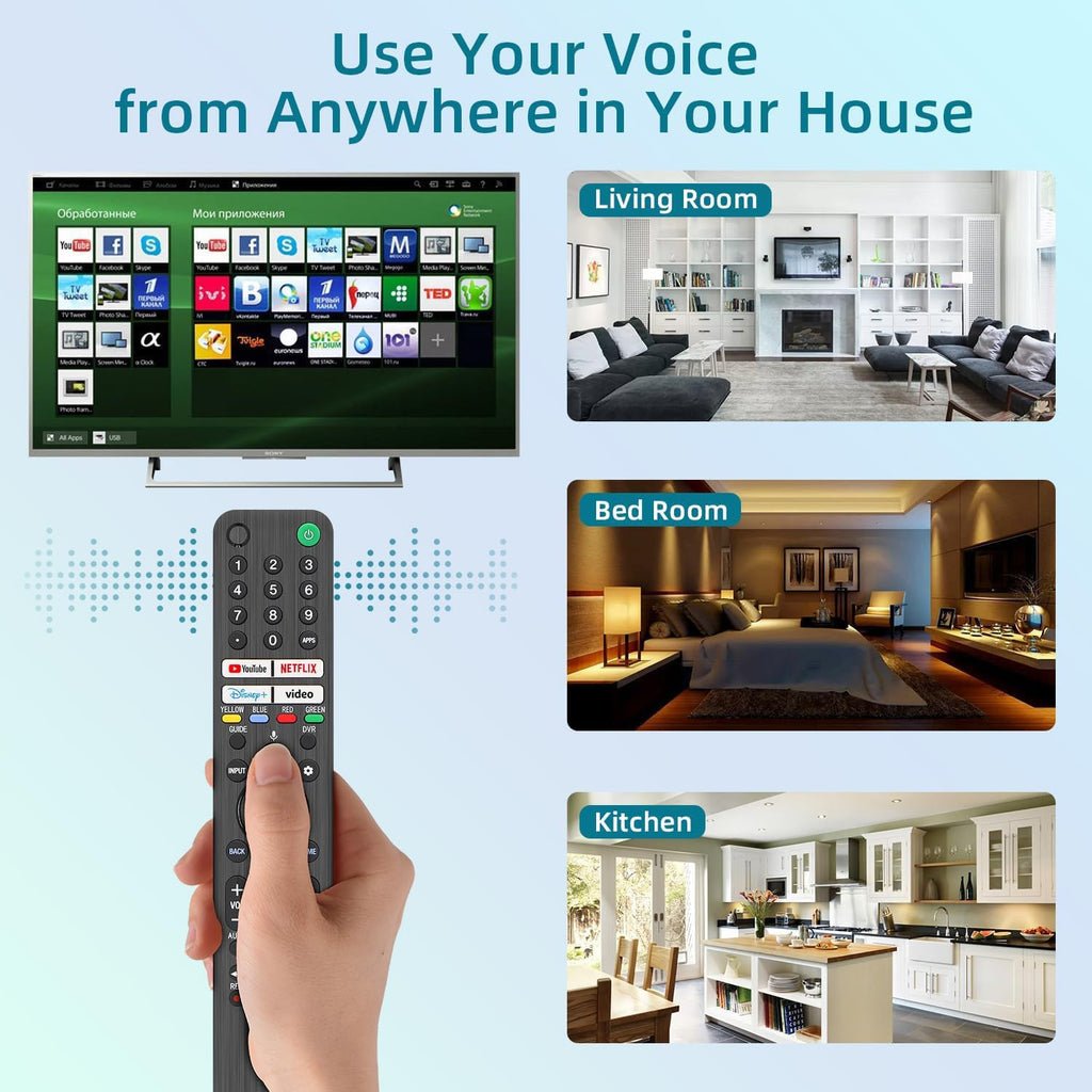 Rechargeable TV Remote for Samsung Smart TVs, Replacement for All 2019-2026 Samsung TV Remote Control with Voice Control. USB-C Fast Charging. Solar Charging. 2-Year Warranty.