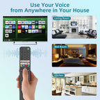 Rechargeable TV Remote for Samsung Smart TVs, Replacement for All 2019-2026 Samsung TV Remote Control with Voice Control. USB-C Fast Charging. Solar Charging. 2-Year Warranty.