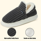 Misolin Slippers Women Clouds Bootie Corduroy Memory Foam Warm House Shoes