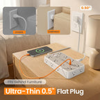 6 FT Surge Protector Power Strip with 6 USB, 16 Outlets, 2400J
