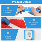 5 Rolls Painters Tape Blue, 36mm x 50m, UV & Heat Resistant