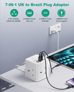 South Africa Plug Adapter, PD20W 3 Way Cube Extension Lead, Type M,1.5M
