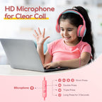EarFun K1 Kids Headphones Wired with Mic, Volume Limit Headphones for Kids