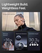 SHOKZ OpenRun Pro 2 Bone Conduction Bluetooth Sport Headphones, Black