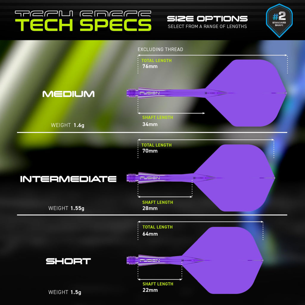 WINMAU | Fusion Integrated Dart Flights & Dart Stems | No.2