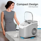 Antarctic Star Countertop Ice Maker Machine, 26Lbs/Day Fastest 6‑Min Ice