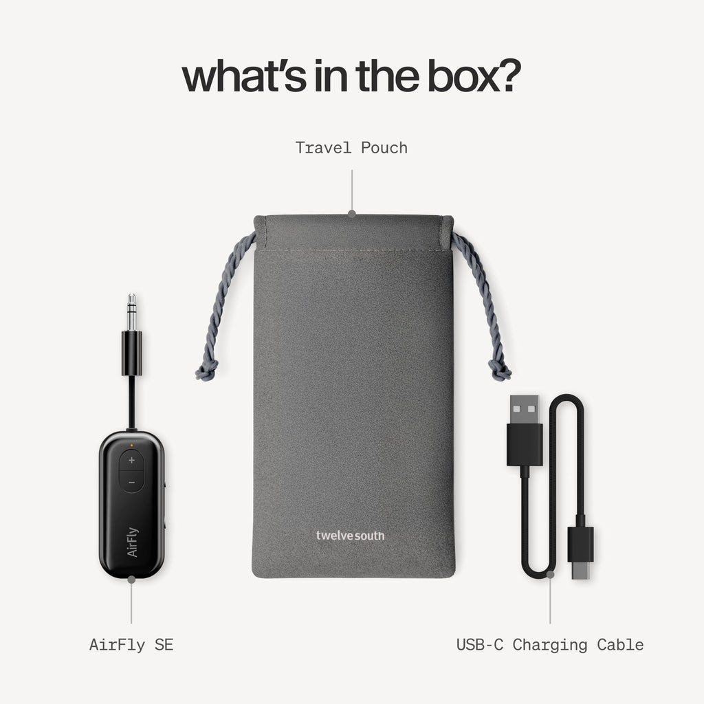 Twelve South AirFly SE, Bluetooth Wireless Audio Transmitter Adapter, White