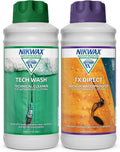 Nikwax TECH WASH and TX DIRECT Twin Pack, Technical Cleaner and Wash-In Waterproofer for Waterproof Clothing, Cleans, Waterproofs, Revitalizes Breathability, 2x 1L