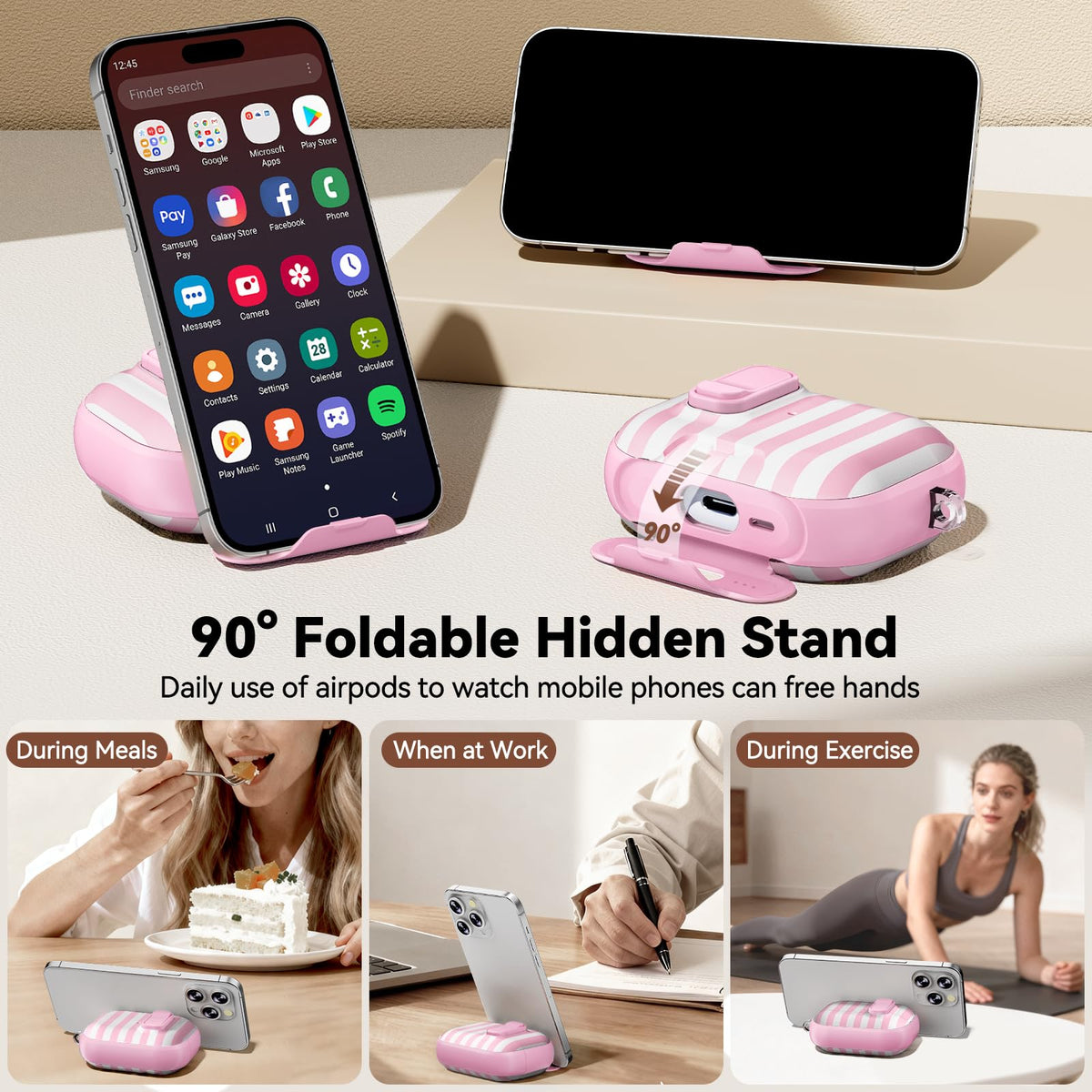 for AirPods Pro 2nd/1st Case (2023-2019)-Purple Bell Flower
