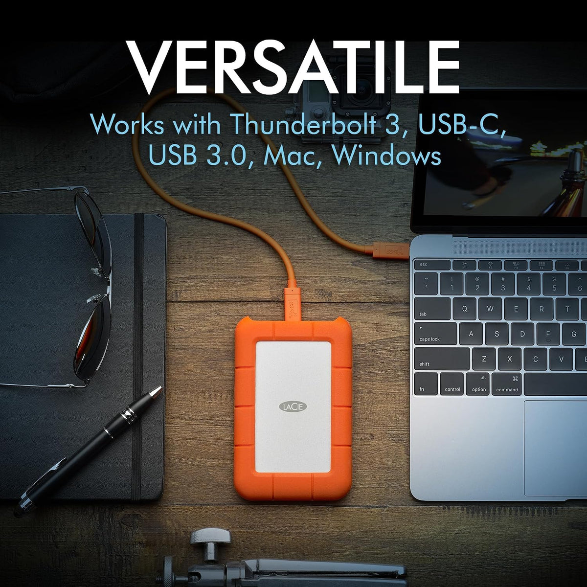 LaCie 5TB Rugged Portable Hard Drive | USB-C (STFR5000800)