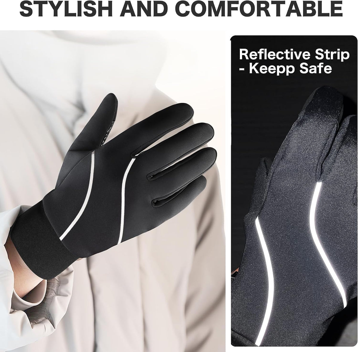 Origem Thermal Winter Gloves for Men Women, Water Resistant Cycling Gloves