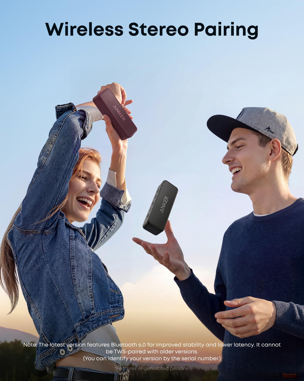 Anker soundcore 2 Portable Bluetooth Speaker, 24-Hour Playtime, IPX7