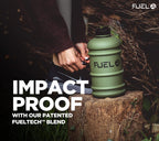 Fuel24 Jug - 2.2 Litre Water Bottle - Extra Strong Flex Material - Drop Proof, Pop or Straw Cap Options - 2.2L Large Gym Sports Bottle, BPA FREE