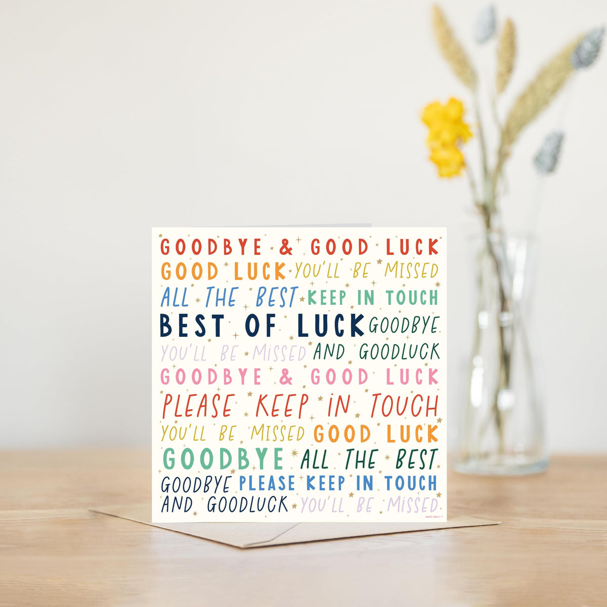 Manta Makes Leaving card goodbye good luck card, retirement new job card to go with sorry your leaving gifts for colleagues women or men