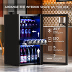 Beverage Refrigerator, 2.47 Cu.Ft Mini Fridge Beverage Cooler