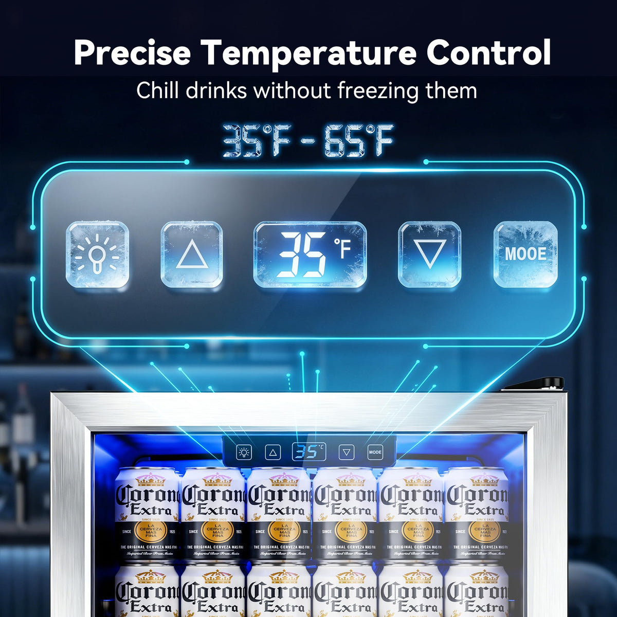 Beverage Refrigerator, 2.47 Cu.Ft Mini Fridge Beverage Cooler