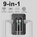 Multi Plug Wall Outlet Night Light, POWRUI 6 Outlet Extender & 3 USB Ports