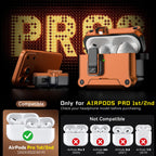 Inesore for AirPods AirPods Pro 1st/2nd Case with Secure Lock (Black)