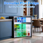 DEMULLER 2.4 Cu.Ft Small Refrigerator with Freezer Mini Fridge Removable Plastic Shelves Ideal for Apartment, Dormitory, Baby Pink