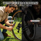 Bicycle Pump Mini Bike Pump Aluminum Alloy Cycle Pump for Presta & Schrader Valve, Portable Lightweight Bike Tyre Pump Fast Tyre Inflation Mini Air Pump For Mountain Road Bike Ball Pump