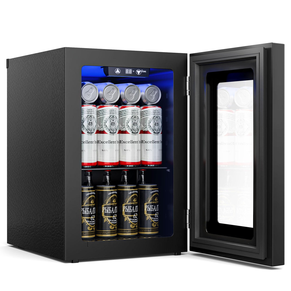 Beverage Refrigerator, 2.47 Cu.Ft Mini Fridge Beverage Cooler