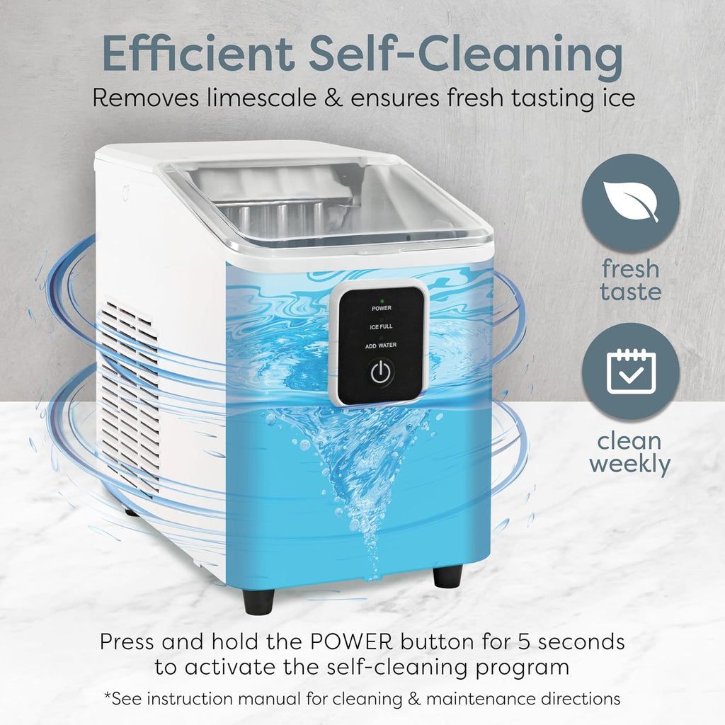 Igloo Ice Maker Countertop, Portable Ice Maker with Handle, 26lbs, Black