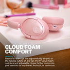 JLab JBuds Lux ANC Wireless Over-Ear Headphones, Mauve