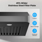VIKIO HOME 30 Inch Under Cabinet Range Hood, 980CFM Fast Venting Ducted, Kitchen Hood With 3 Speed Gesture Sensing & Touch Control, Stainless Steel Stove Hood With LED Light And 2 Baffle Filters