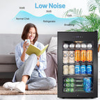 Mini Beverage Refrigerator Cooler -Small Beverage Fridge 1.4cu.ft