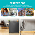 BLACK+DECKER 2.5 Cu. Ft. Compact Refrigerator, BCRK25V, Stainless Look
