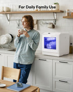 EUHOMY Countertop Dishwasher Portable, 6 Programs with 40 dB, No Hookup