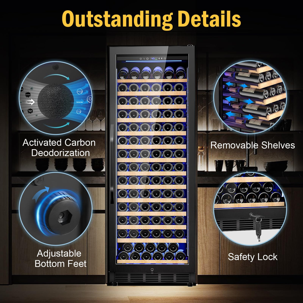 24" Dual Zone Wine and Beverage Refrigerator, Under Counter with Glass Door