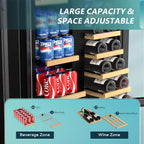 EUHOMY 24 Can Mini Fridge, 18L Beverage Refrigerator with Quiet Compressor