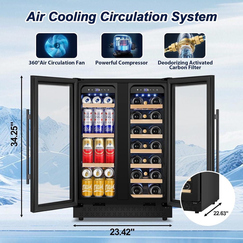 Mini Beverage Refrigerator Cooler -Small Beverage Fridge 1.4cu.ft
