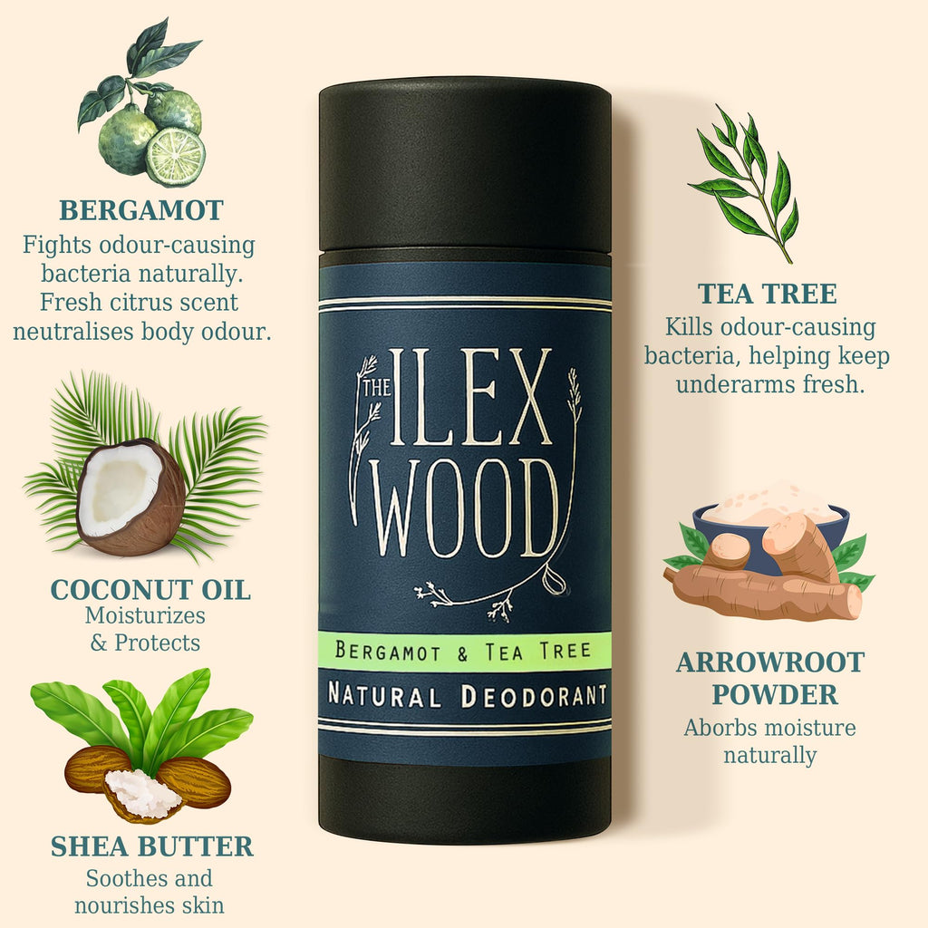 The Ilex Wood Natural Deodorant Stick - Ylang Ylang & Cedarwood - 70ml