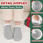 Niorasen Fluffy Slipper Socks Women Men, Winter Gift for Her, UK 4-9