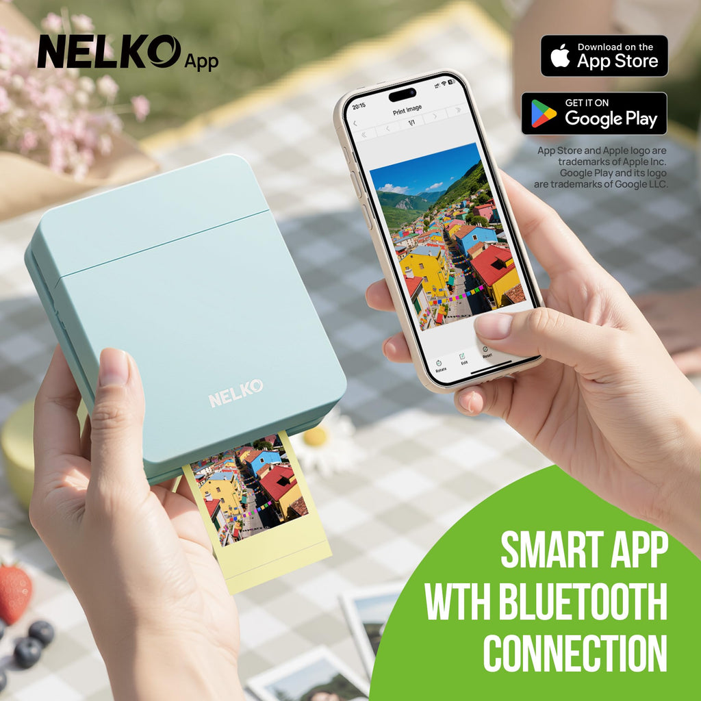 Nelko PP01 Photo Printer, 2x3 Portable Photo Printer, Mini Printer, Purple