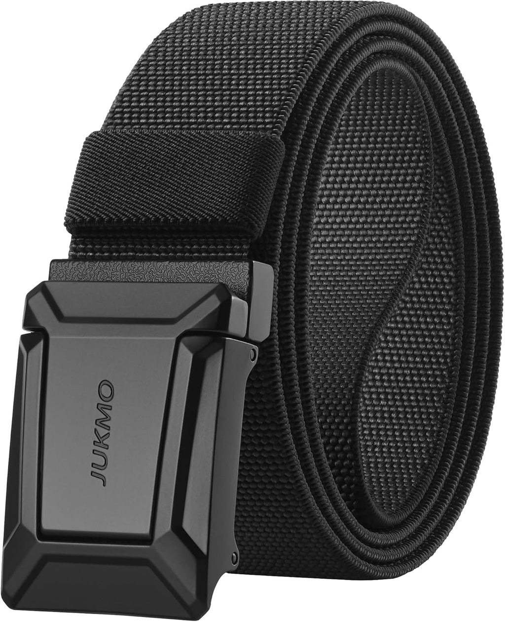 JUKMO Stretch Tactical Belt for Men, Military Work Rigger Hiking 1.5" Elastic Nylon Web Ratchet Quick Release Belt in Gift Box