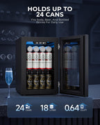Beverage Refrigerator, 2.47 Cu.Ft Mini Fridge Beverage Cooler