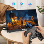 InnoView Portable Monitor, 15.6 Inch FHD 1080P HDMI USB C Second External Monitor for Laptop, Desktop, MacBook, Phones, Tablet, PS5/4, Xbox, Switch, Built-in Speaker with Protective Case