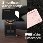SPOTMINDERS Apple MFi Certified Wallet Tracking Card Black 4-Pack Travel Gifts for Him Works with Apple Find My Rechargeable Tracker IP68 Waterproof 0.07" Slim iPhone Item Finder for Luggage Passport