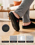 VeraCosy Men's Two-Tone Memory Foam Slippers