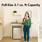 Whynter Upright Mini Freezer, 3.1 Cu Ft, Silver, CUF-301SS