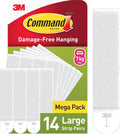 Command Picture Hanging Strips, Large, 14 Pairs (28 Adhesive Strips)