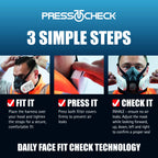 JSP FORCE 8 Half Mask Reusable Respirator with PressToCheck P3 Filters