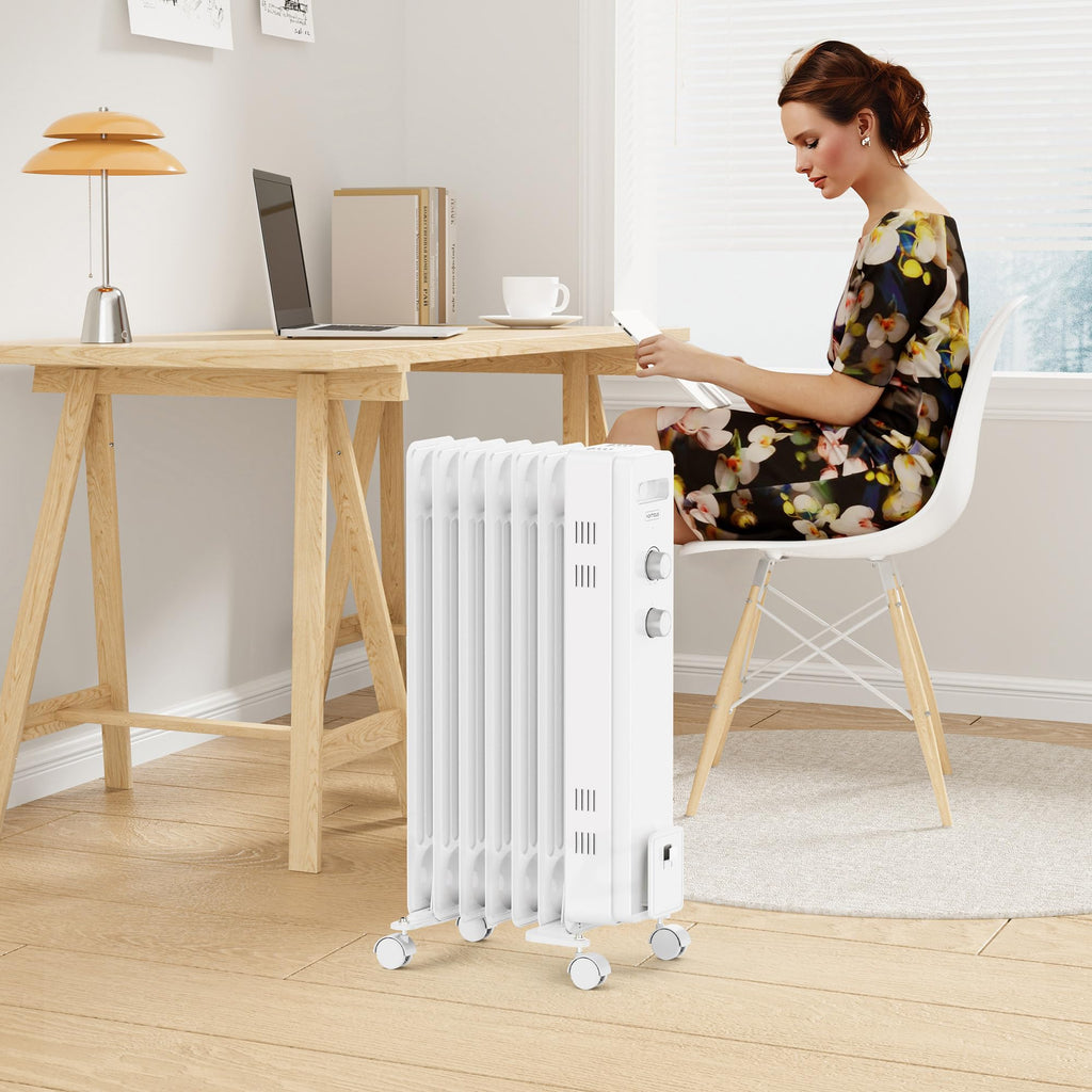 VonHaus Oil Filled Radiator 11 Fins – 2500W, 3 Heat Settings, 24 Hour Timer
