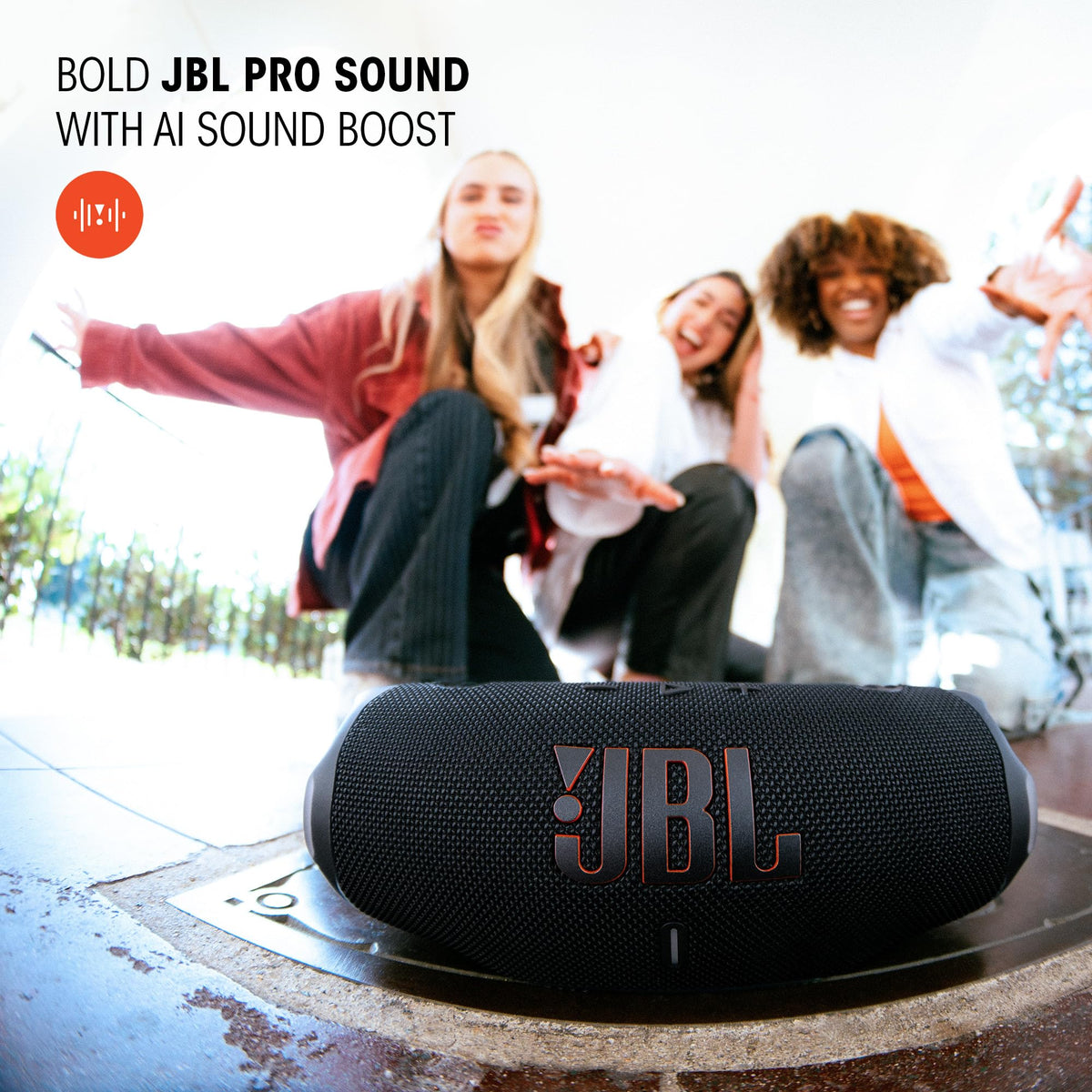 JBL Charge 6 - Portable Waterproof & DropProof Bluetooth Speaker (Black)