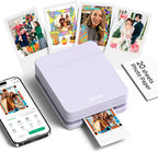 Nelko PP01 Photo Printer, 2x3 Portable Photo Printer, Mini Printer, Purple