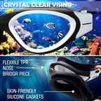 Winline Adult Swimming Goggles,Open Water Goggles Swimming Anti Fog UV Protection No Leakage Clear Vision Easy to Adjust for Adults Men Women Teenagers