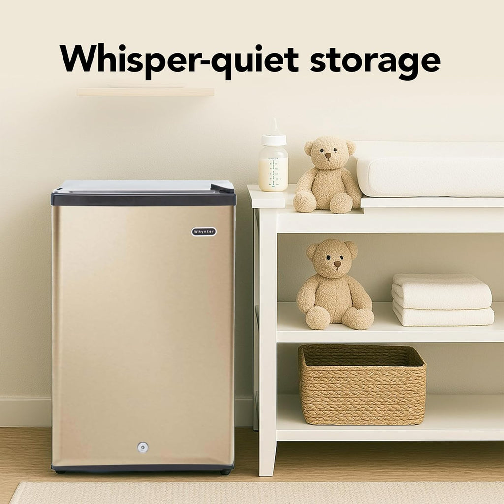 Whynter Upright Mini Freezer, 3.1 Cu Ft, Silver, CUF-301SS